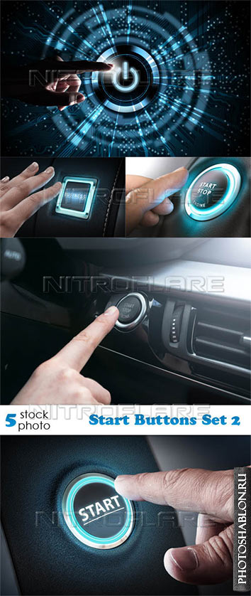Растровый клипарт - Start Buttons Set 2
