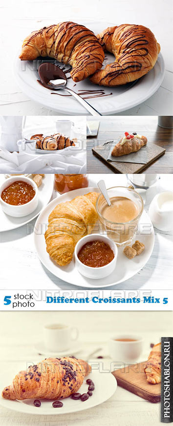 Клипарт, фото HD - Различные круассаны / Different Croissants Mix 5