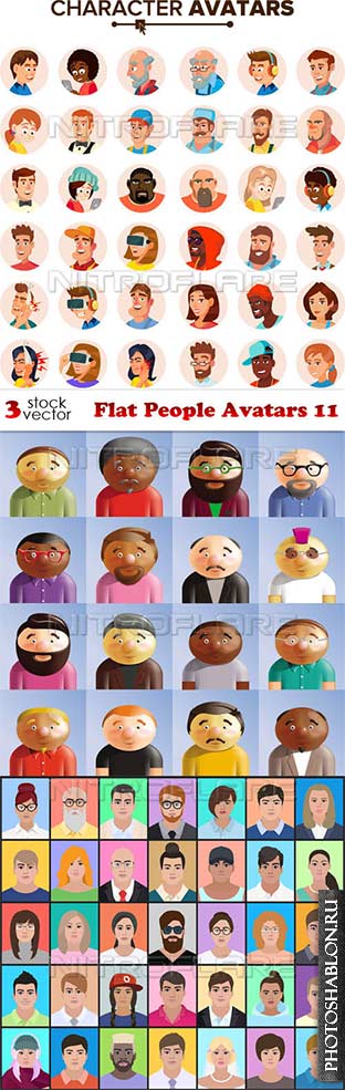 Vectors - Flat People Avatars 11