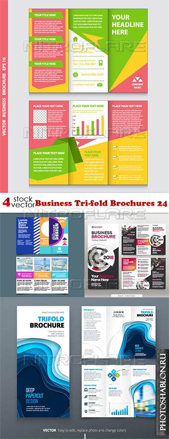 Vectors - Business Tri-fold Brochures 24