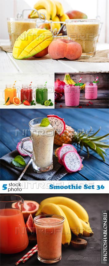 Растровый клипарт, фото HD - Смузи / Smoothie Set 36