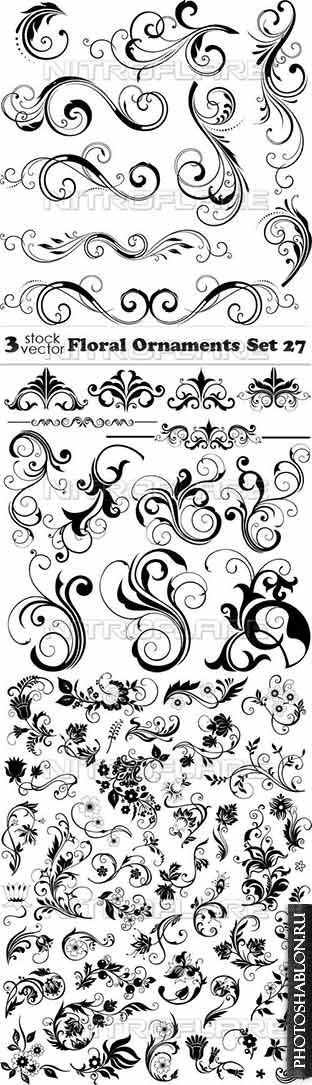 Vectors - Floral Ornaments Set 27