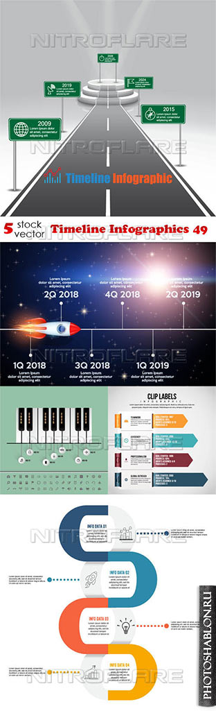 Векторный клипарт - Timeline Infographics 49