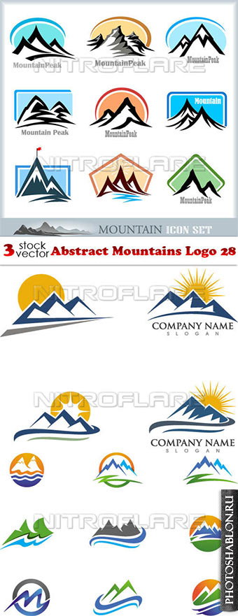 Vectors - Abstract Mountains Logo 28