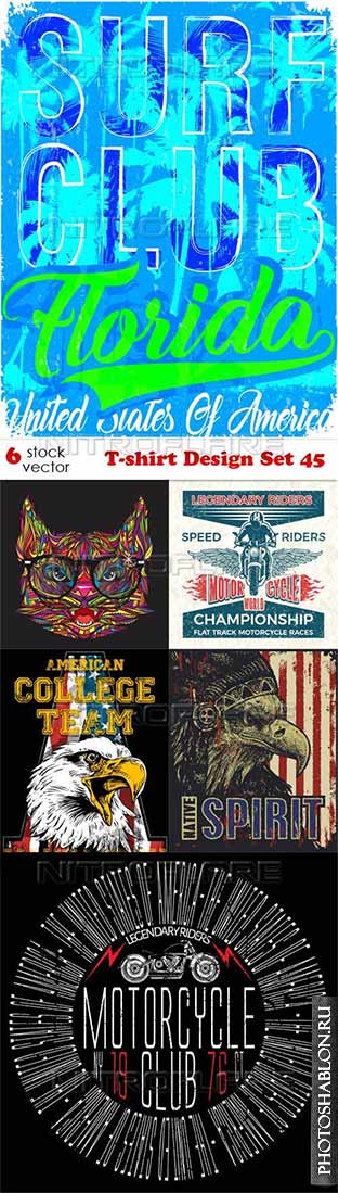 Векторный клипарт - T-shirt Design Set 45