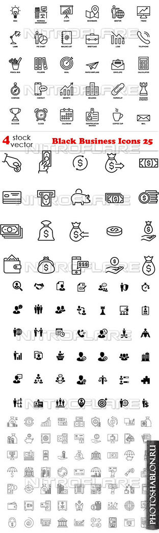 Векторный клипарт - Black Business Icons 25