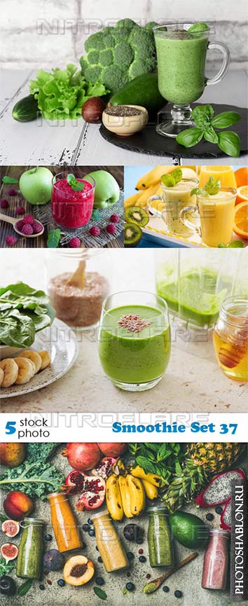 Растровый клипарт, фото HD - Смузи / Smoothie Set 37