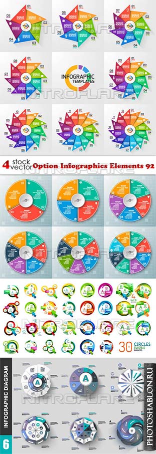 Vectors - Option Infographics Elements 92