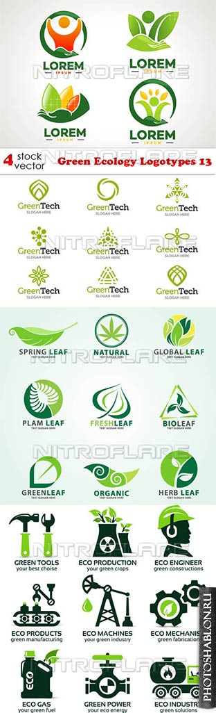 Векторный клипарт - Green Ecology Logotypes 13