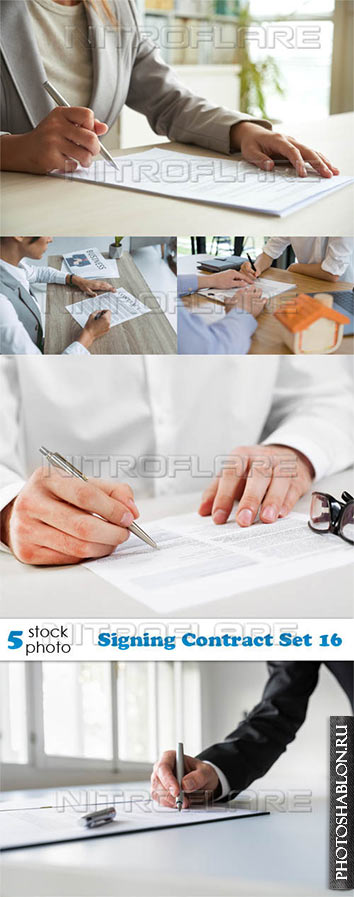 Растровый клипарт - Подписание контракта / Signing Contract Set 16
