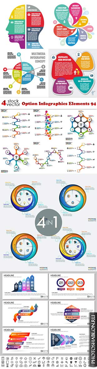 Vectors - Option Infographics Elements 94