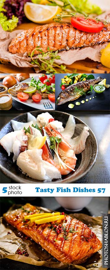 Растровый клипарт, фото HD - Вкусные рыбные блюда / Tasty Fish Dishes