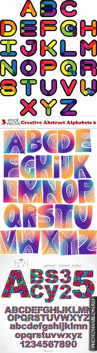 Vectors - Creative Abstract Alphabets 6