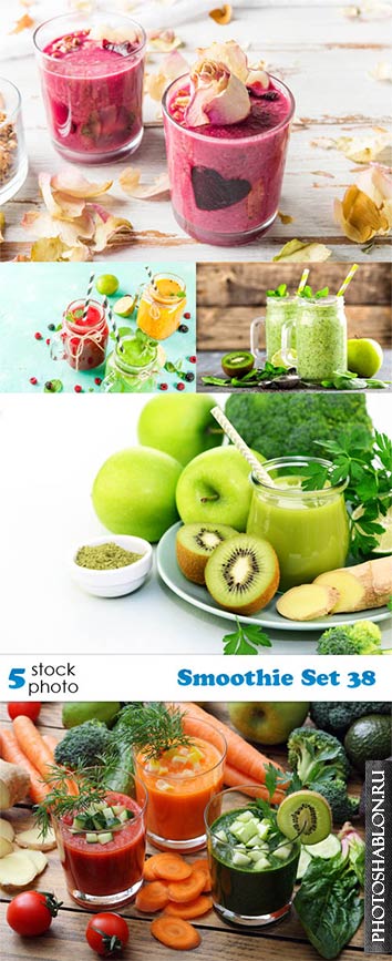 Растровый клипарт, фото HD - Смузи / Smoothie Set 38