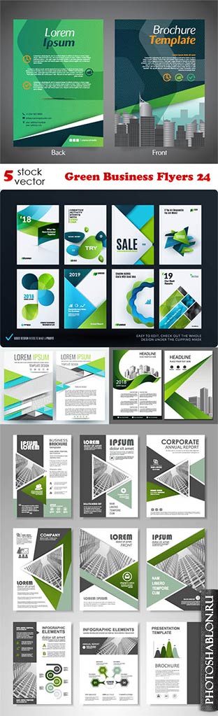 Векторный клипарт - Green Business Flyers 24