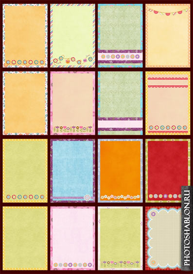 Фоны для оформления творческих работ, А4