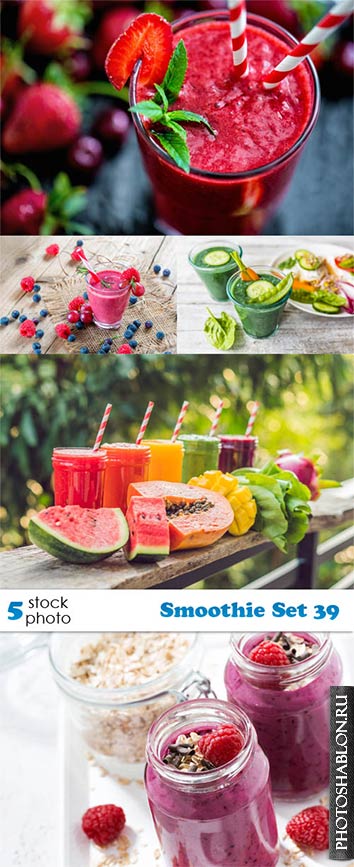 Растровый клипарт, фото HD - Смузи / Smoothie Set 39