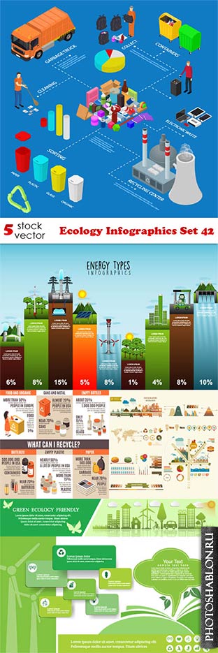 Векторный клипарт - Ecology Infographics Set 42