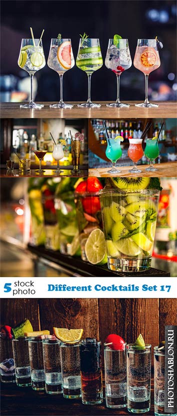 Растровый клипарт, фото HD - Коктейли / Different Cocktails Set 17
