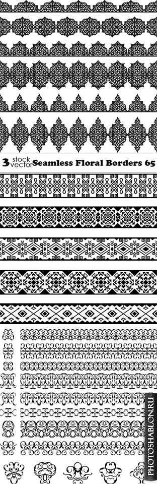 Vectors - Seamless Floral Borders 65