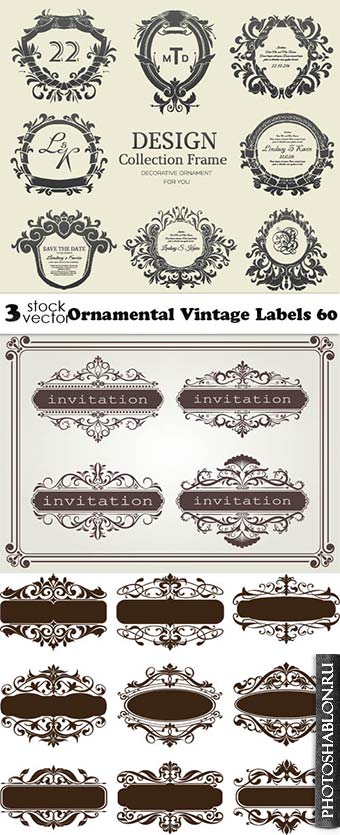 Vectors - Ornamental Vintage Labels 60