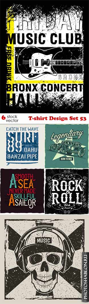 Векторный клипарт - T-shirt Design Set 53