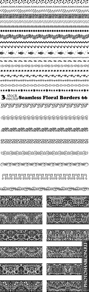 Vectors - Seamless Floral Borders 66