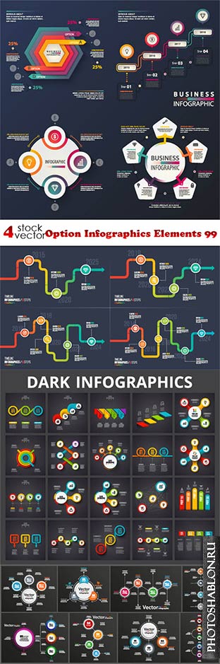 Vectors - Option Infographics Elements 99