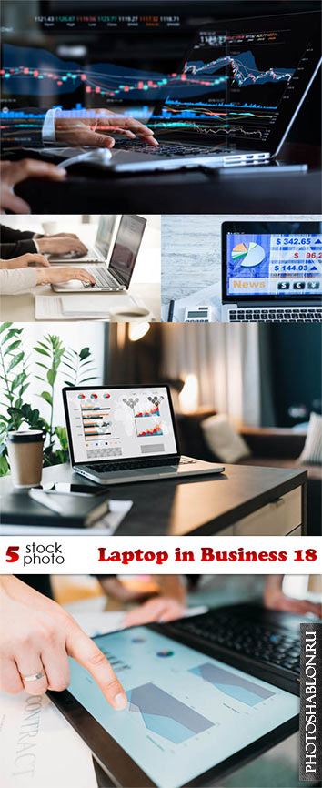 Клипарт, фото HD - Ноутбук в работе / Photos - Laptop in Business 18