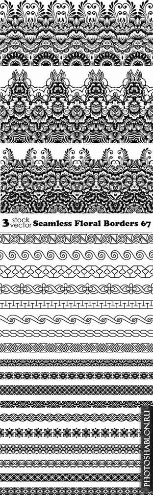 Vectors - Seamless Floral Borders 67