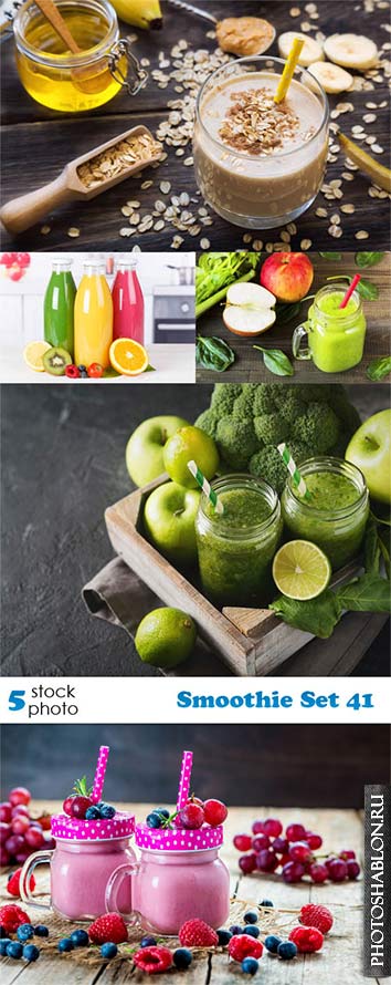 Растровый клипарт, фото HD - Смузи / Smoothie Set 41