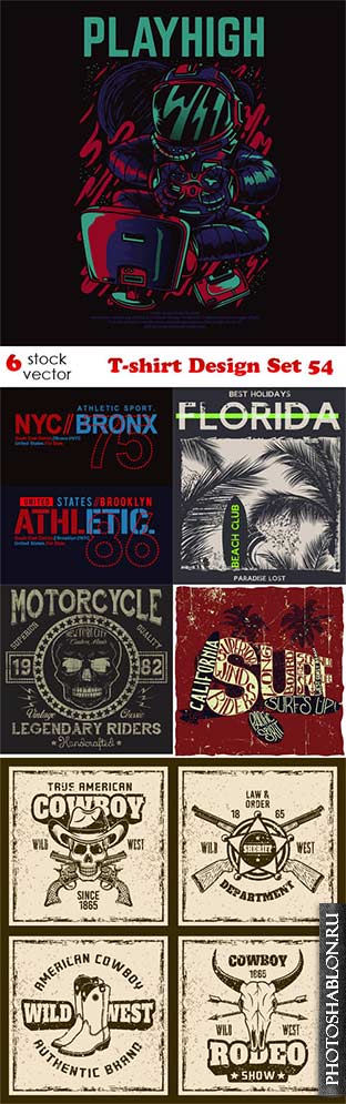 Векторный клипарт - T-shirt Design Set 54