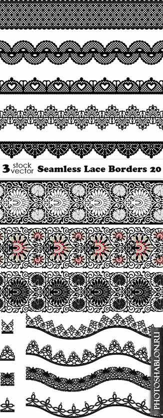 Vectors - Seamless Lace Borders 20