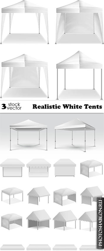 Vectors - Realistic White Tents