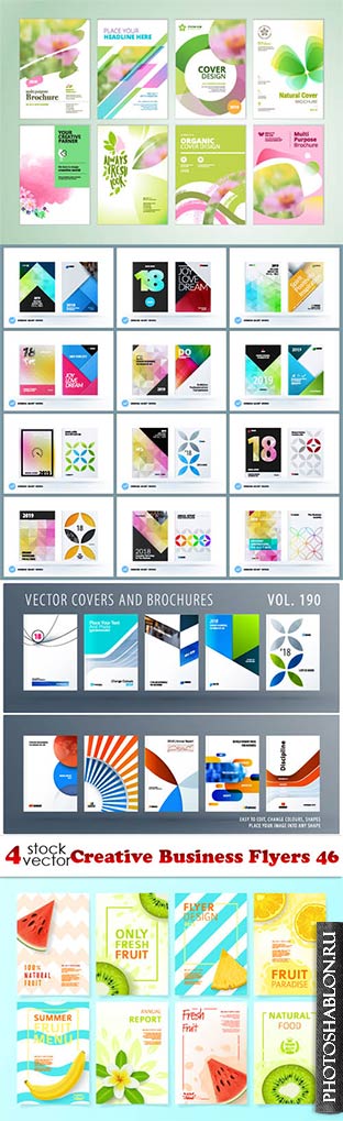 Векторные шаблоны флаеров / Vectors - Creative Business Flyers 46