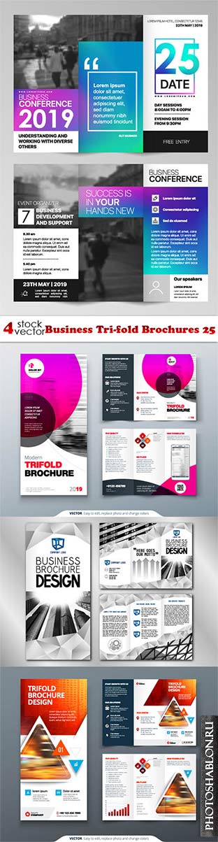 Vectors - Business Tri-fold Brochures 25