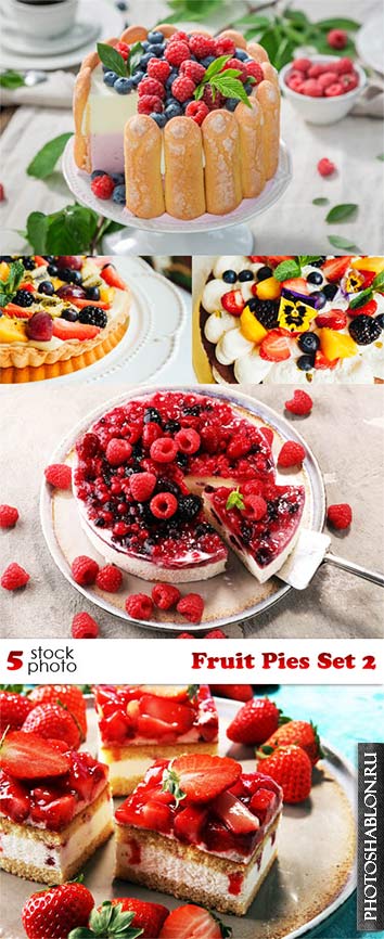 Клипарт, фото HD - Пироги с фруктами / Photos - Fruit Pies Set 2