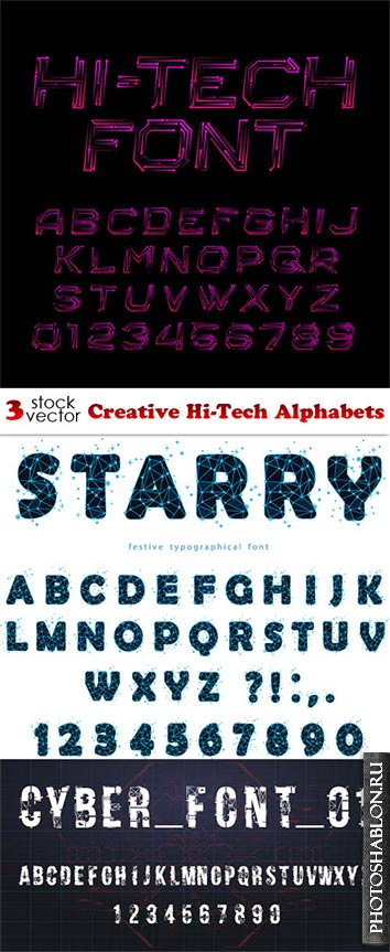 Vectors - Creative Hi-Tech Alphabets