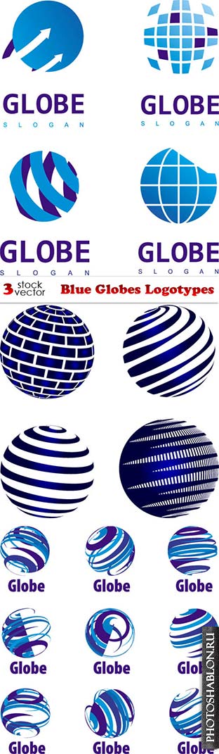 Vectors - Blue Globes Logotypes