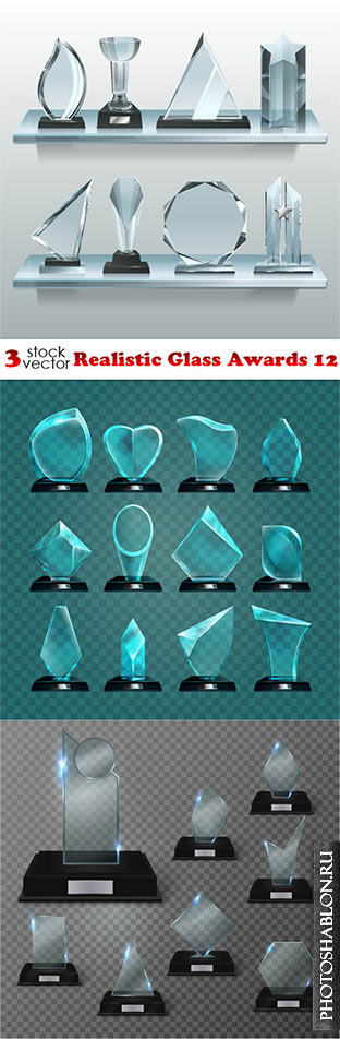 Vectors - Realistic Glass Awards 12