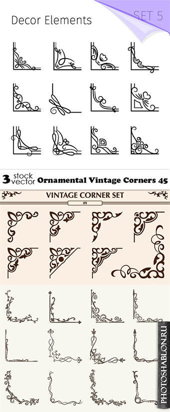 Vectors - Ornamental Vintage Corners 45