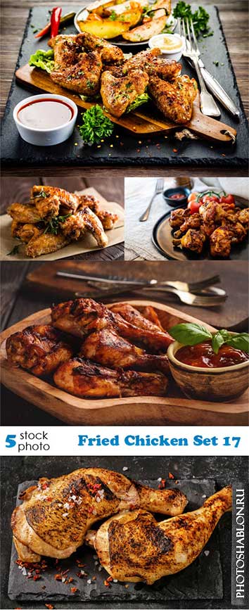 Растровый клипарт - Жареный цыпленок / Fried Chicken Set 17