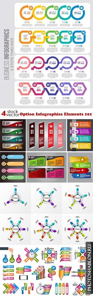 Vectors - Option Infographics Elements 101