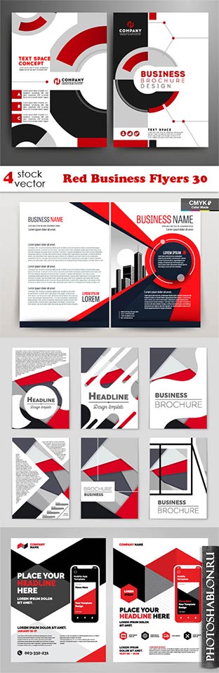 Векторный клипарт - Red Business Flyers 30