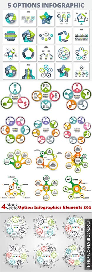 Vectors - Option Infographics Elements 102